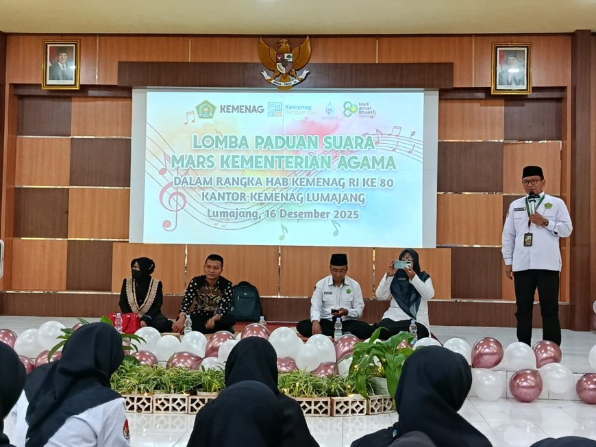Kemenag Lumajang Gelar Lomba Paduan Suara Mars Kemenag RI